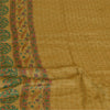Sanskriti Vintage Long Dupatta Stole Blend Silk Shawl Brown Printed Scarves