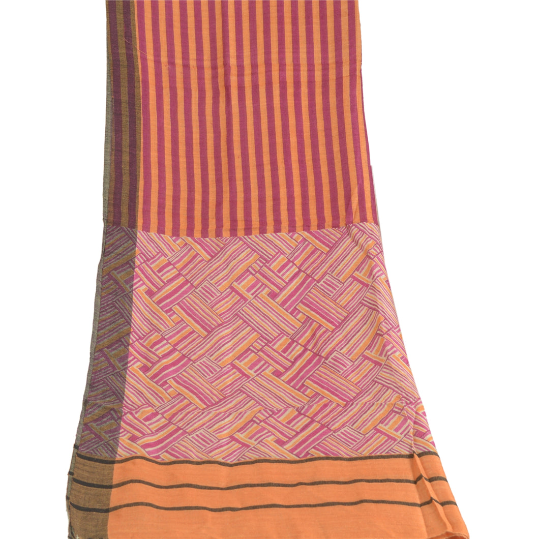 Sanskriti Vintage Long Dupatta Stole Pure Woolen Hijab Printed Soft Scarves