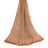 Sanskriti Vintage Cream Long Dupatta Stole Cotton Silk Digital Printed Scarves