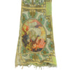 Sanskriti Vintage Long Dupatta Stole Cotton Silk Green Digital Printed Scarves