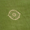 Sanskriti Vintage Long Dupatta Stole Pure Silk Pink/Green Batik Work Hijab