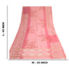Sanskriti Vintage Pink Lange Dupatta Stola Bomuld Silke Bloktrykte Wrap Halstørklæder
