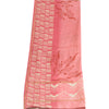 Sanskriti Vintage Pink Lange Dupatta Stola Bomuld Silke Bloktrykte Wrap Halstørklæder