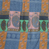 Sanskriti Vintage Long Dupatta Stole Cotton Silk Blue Hijab Printed Wrap Scarves