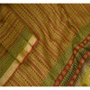 Sanskriti Vintage Dupatta Green Long Stole Cotton Silk Hand-Block Printed Veil