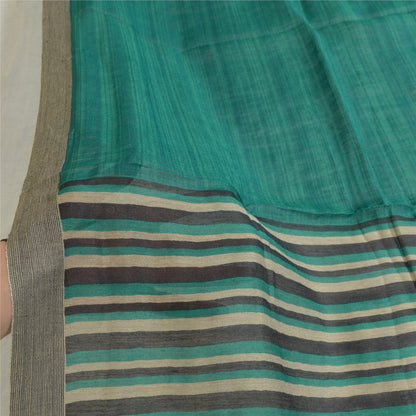 Sanskriti Vintage Dupatta Long Stole 100% Pure Cotton Green Hijab Woven Scarves