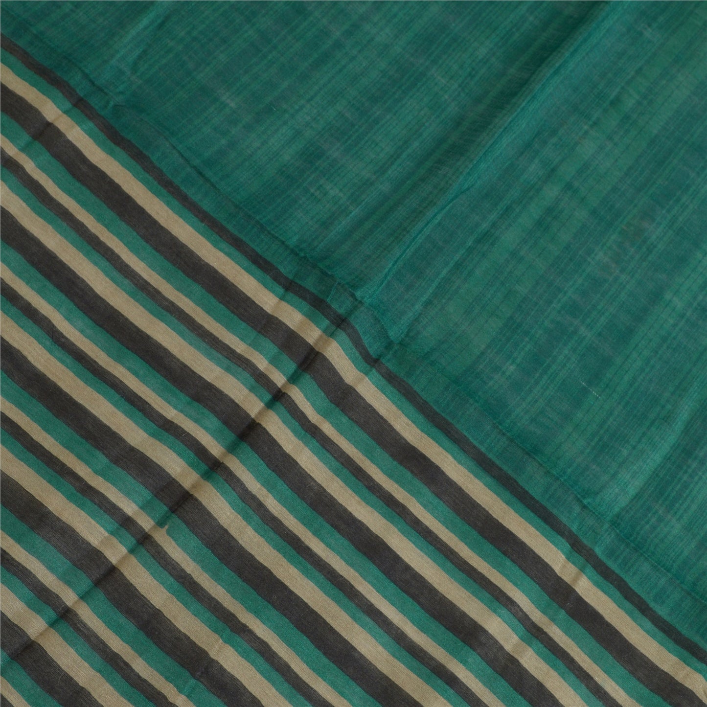 Sanskriti Vintage Dupatta Long Stole 100% Pure Cotton Green Hijab Woven Scarves