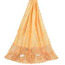 Load image into Gallery viewer, Sanskriti Vintage Dupatta Cream Long Stole 100% Pure Silk Hand Beaded Wrap Veil
