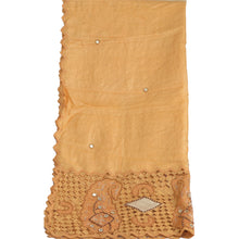 Load image into Gallery viewer, Sanskriti Vintage Dupatta Cream Long Stole 100% Pure Silk Hand Beaded Wrap Veil
