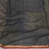 Sanskriti Vintage Long Dupatta Stole Cotton Silk Black Veil Woven Zari Scarves