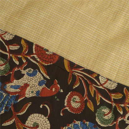 Sanskriti Vintage Dupatta Long Stole Pure Cotton Golden Woven Kota Doria Scarves