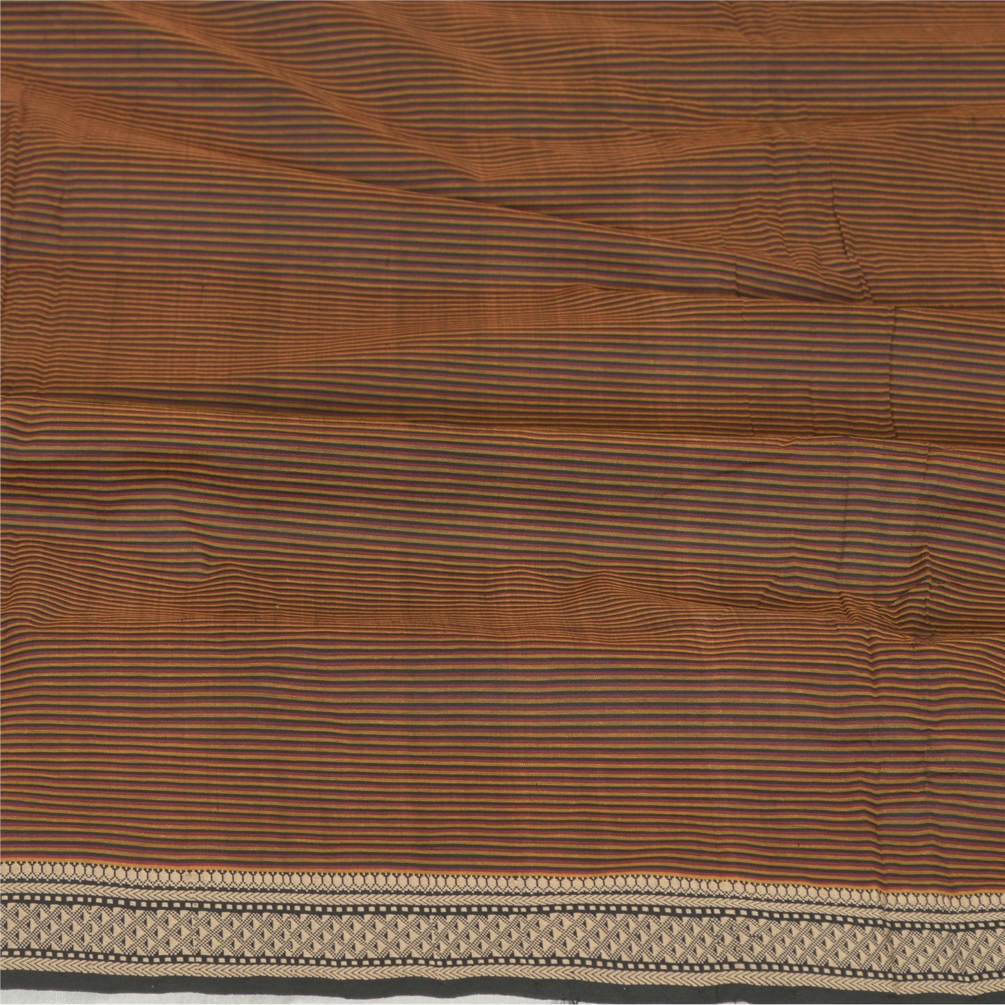 Санскрити Винтаж Длинный Дупатта Палантин Чистый Хлопок Коричневый Хиджаб Тканые Шарфы