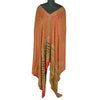 Sanskriti Vintage Long Red Dupatta/Stole Pure Chinon Silk Printed Woven Veil