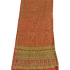 Sanskriti Vintage Long Red Dupatta/Stole Pure Chinon Silk Printed Woven Veil
