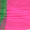 Sanskriti Vintage Long Dupatta Stole Pure Silk Hot Pink/Green Woven Brocade Veil