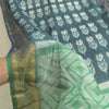 Sanskriti Vintage Long Blue/Green Dupatta/Stole Cotton Silk Block Printed Hijab