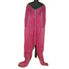 Sanskriti Vintage Long Pink Dupatta/Stole Pure Georgette Silk Hand Beaded Veil