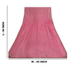 Sanskriti Vintage Long Pink Dupatta/Stole Pure Georgette Silk Hand Beaded Veil