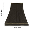 Sanskriti Vintage Long Dupatta Stole Pure Silk Black Hand Beaded Woven Brocade