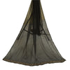 Sanskriti Vintage Long Black Dupatta/Stole Pure Chiffon Silk Hand Beaded Scarves