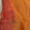 Sanskriti Vintage Lang Dupatta Stola Bomuld Silke Orange/Rød Trykt Vævet Slør