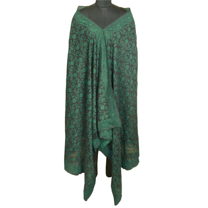 Санскрити Винтаж Длинный Дупатта Палантин Хлопковый Хиджаб Черный Тканый Шарфы-Обертывания