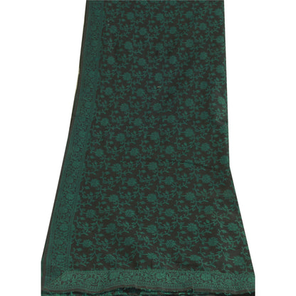 Санскрити Винтаж Длинный Дупатта Палантин Хлопковый Хиджаб Черный Тканый Шарфы-Обертывания