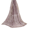 Sanskriti Vintage Long Dupatta Stole Cotton Silk Purple Hand-Block Printed Veil