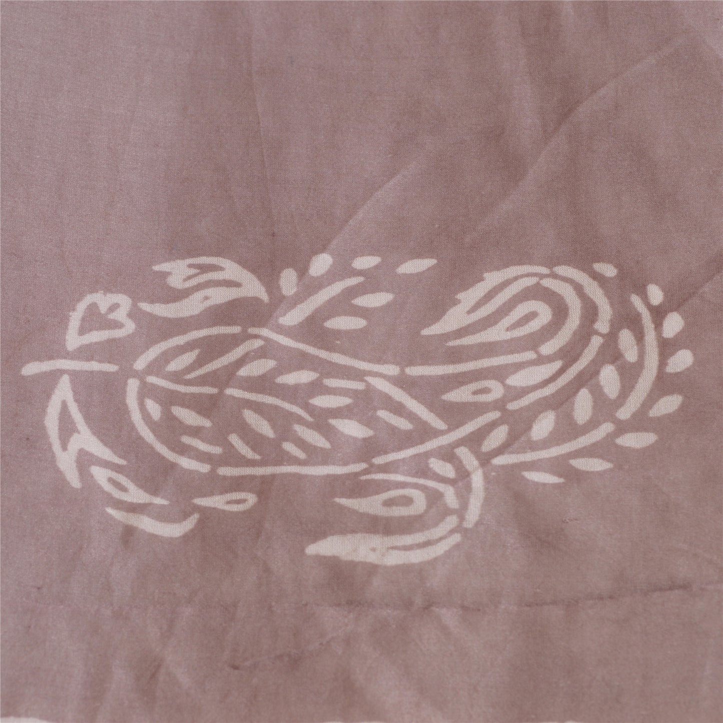 Sanskriti Vintage Long Dupatta Stole Cotton Silk Purple Hand-Block Printed Veil