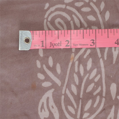 Sanskriti Vintage Long Dupatta Stole Cotton Silk Purple Hand-Block Printed Veil