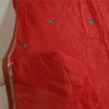Sanskriti Vintage Long Red Dupatta/Stole Pure Chiffon Silk Hand Beaded Scarves