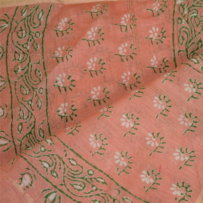 Sanskriti Vintage Lange Dupatta Stole Bomuld Silke Håndbloktrykte Wrap Tørklæder