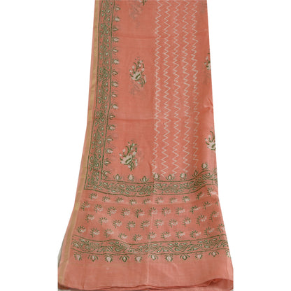 Sanskriti Vintage Lange Dupatta Stole Bomuld Silke Håndbloktrykte Wrap Tørklæder