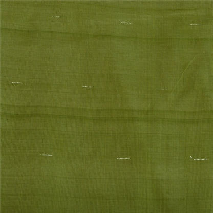 Sanskriti Vintage Lang Dupatta Stola Ren Silke Grøn Hijab Vævet Wrap Tørklæder