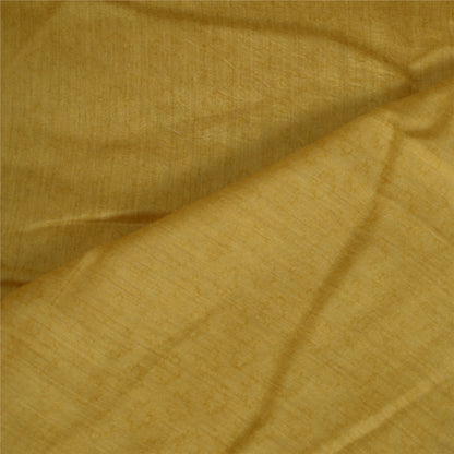 Sanskriti Vintage Lang Dupatta Stola Ren Silke Sennepsgul Trykt Wrap Hijab