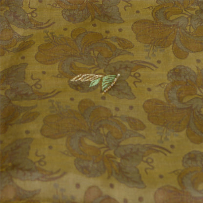 Санскритский винтажный длинный палантин дупатта из чистого шелка, зеленый хиджаб, расшитый вручную бисером