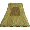 Санскритский винтажный длинный палантин дупатта из чистого шелка, зеленый хиджаб, расшитый вручную бисером