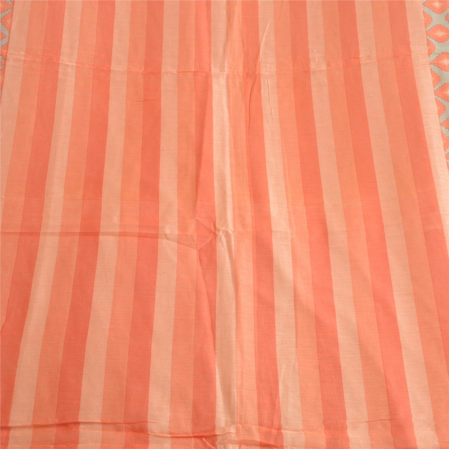 Санскрити Винтаж Длинный палантин дупатта хлопковый шелковый шарф с принтом персикового цвета