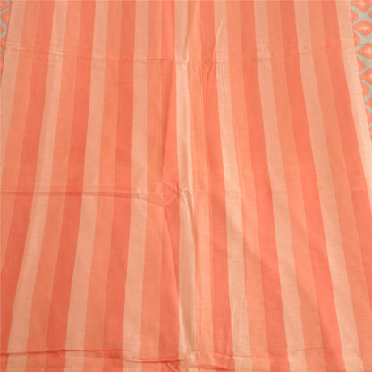 Санскрити Винтаж Длинный палантин дупатта хлопковый шелковый шарф с принтом персикового цвета