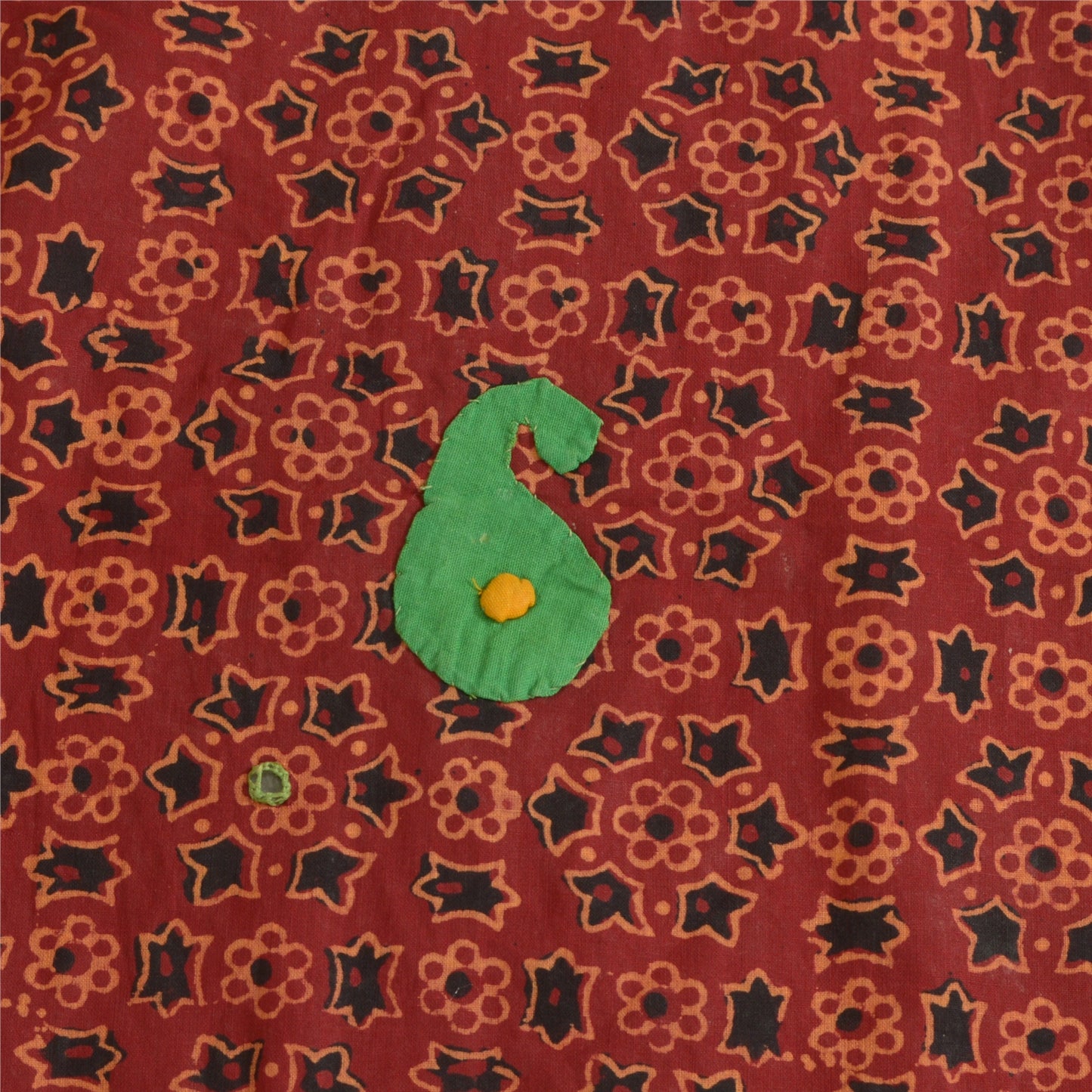 Санскритский винтажный длинный палантин дупатта из чистого хлопка темно-красной вуали Ajrakh Unquie