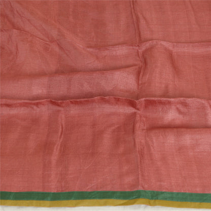 Sanskriti Vintage Long Dupatta Stole Pure Silk Brick Red Woven Patola Ikat Hijab