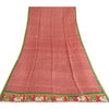 Sanskriti Vintage Long Dupatta Stole Pure Silk Brick Red Woven Patola Ikat Hijab