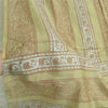 Sanskriti Vintage Long Dupatta Stole Cotton Silk Olive Green Hand-Block Printed
