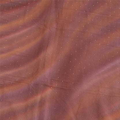 Sanskriti Vintage Long Dupatta/Stole Pure Crepe Silk Handmade Mukeish Work Hijab