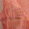 Sanskriti Vintage Long Peach Dupatta/Stole Cotton Silk Hijab Printed Scarves