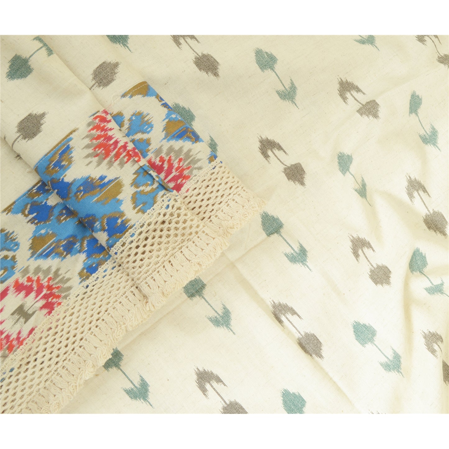 Длинная палантин-дупатта из чистого хлопка цвета слоновой кости в стиле санскрити, тканая шаль-накидка цвета слоновой кости