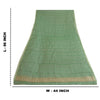 Sanskriti Vintage Long Green Dupatta/Stole Pure Organza Silk Hand Beaded Woven