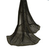 Sanskriti Vintage Long Black Dupatta/Stole Pure Chiffon Silk Hand Beaded Scarves