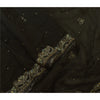 Sanskriti Vintage Long Black Dupatta/Stole Pure Chiffon Silk Hand Beaded Scarves