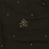 Sanskriti Vintage Long Black Dupatta/Stole Pure Chiffon Silk Hand Beaded Scarves